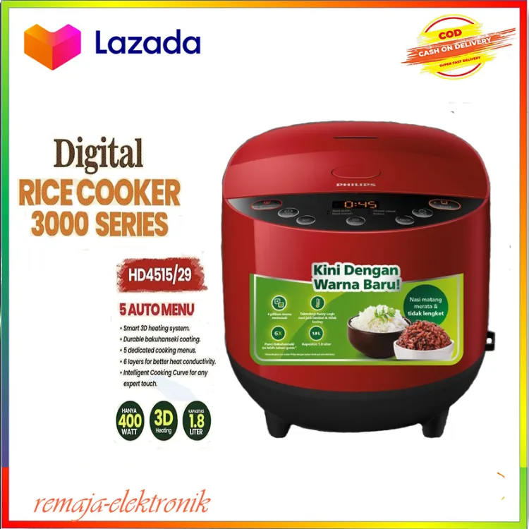 Rice cooker 3000 series Philips Digital Rice Cooker HD4515/29