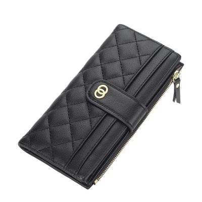 2023 New Women Wallets Plaid Pattern Soft PU Leather Long Female Purse With Zipper Quality Fashion Card Holder Wallet For Women