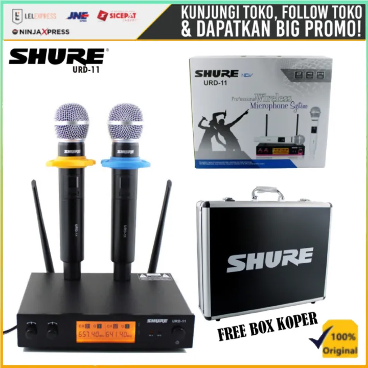Mic Wireless Shure URD11 Mik 2 Handle Microphone Vocal Profesional