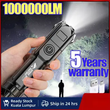 Rechargeable 1000000LM Lumens xhp 70 Most Powerful LED Flashlight USB Zoom  Torch