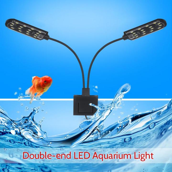 ไฟตู้ปลาแบบdual-end-ac220v-10w-32-led-อุปกรณ์ให้แสงสว่างสำหรับตู้ปลาแบบยืดหยุ่นโค้งงอได้สีขาว