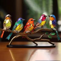 Acrylic Hummingbird Bird Wall Artwork Decor for Home Garden Decorative Outdoor Statues Sculptures Miniatures Ornaments Bedroom