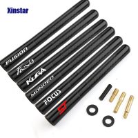 【JH】 4.7 Inch STLINE Carbon Short Radio Antenna Sticker Smax Fiesta Kuga Mondeo Fusion Bmax