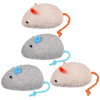 4 Pcs Catnip Chew Toys Mice Pet Self Play Mouse Indoor Cats Plush Funny Fake Soft Toys