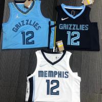 [Hot Pressed]NBA Memphis Grizzlies No. 12 Ja Morant Jersey 2022 Season 75Th Anniversary Basketball Jersey Vest City Edition Jersey