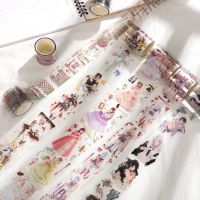 200cm Cute Characters Cartoon Transparent PET Washi Tape Journal Scrapbooking Material Decoration Masking Tape Kawaii Stationery