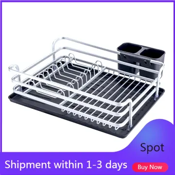 Copco Rustproof Aluminum Dish Rack in White 