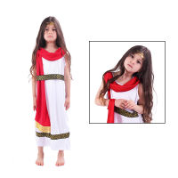 ? Popular Clothing Theme Store~ Halloween Athena Dress Cos Greek Goddess Dress Kindergarten Fairy Drama Stage Performance Costume