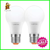 หลอด LED LAMPTAN BULB GLOSS 5 วัตต์ WARMWHITE แพ็ก 2 ชิ้นLED BULB LAMPTAN BULB GLOSS 5W WARMWHITE 2PCS **คุณภาพดี**