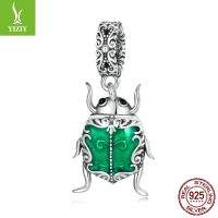 [COD] posture rhyme green beetle pendant accessories retro insect diy bracelet beaded SCC2317