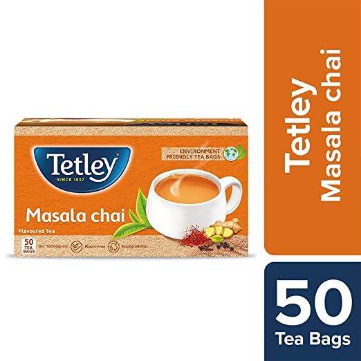 Tetley Masala Tea Bags 50 Bags. ชาซองสำเร็จรูปยี่ห้อ Tetley (50 ซอง