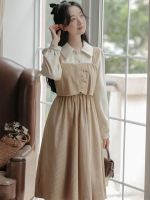 Retro Long Sleeve Dresses Spring Autumn Party Dress Women Clothing Playa Basic Elegant Gown Streetwear Y2k Urban Womens Skirt