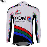 PDM Retro Winter Thermal Fleece or Thin New Long Sleeves Cycling Jersey OSCROLLING