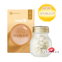 Innerb Aqua Rich DoubleUP 600mg x 56 Capsules คอลลาเจนเปปไทด์ เข้มข้นพิเศษขึ้นกว่าสูตรเดิม + ไฮยาลูโรนิค แอซิด และสารสกัดจากรำข้าว บำรุงให้ผิวชุ่มชื้น กระจ่างใสอย่างเต็มที่