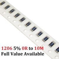 100pcs SMD Chip Resistor Kit 1206 10K Ohm 5 0R 10M 1/2W 10R 100R 220R 330R 470 Ohm 1K 2.2K 10K 100K 0R 1R .5/6/7/8/9/R/K