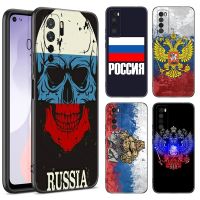 เคสสัญลักษณ์ธงชาติรัสเซียรัสเซีย,เคสสำหรับ7 9 10 5T 8i 7i 9Z คู่ Y90 30 Lite 40 50 50E ที่ครอบสีดำ