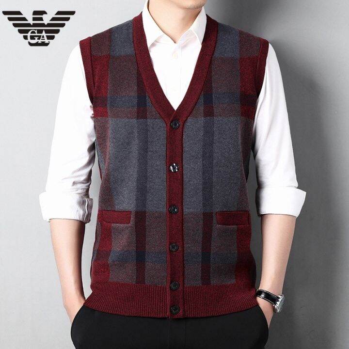 codtheresa-finger-mens-sleeveless-knitwear-autumn-fashion-casual-tops-plaid-style-sweater