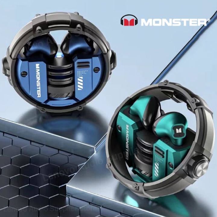 monster-xkt10-bluetooth-earphones-wireless-headphones-gamer-headset-waterproof-tws-noise-reduction-with-microphone-sports-earbud
