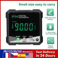 ♤☾ IP54 4x90° Precision Digital Inclinometer LCD Backlight Digital Protractor Slope Meter Digital Angle Ruler Single-side Magnetics