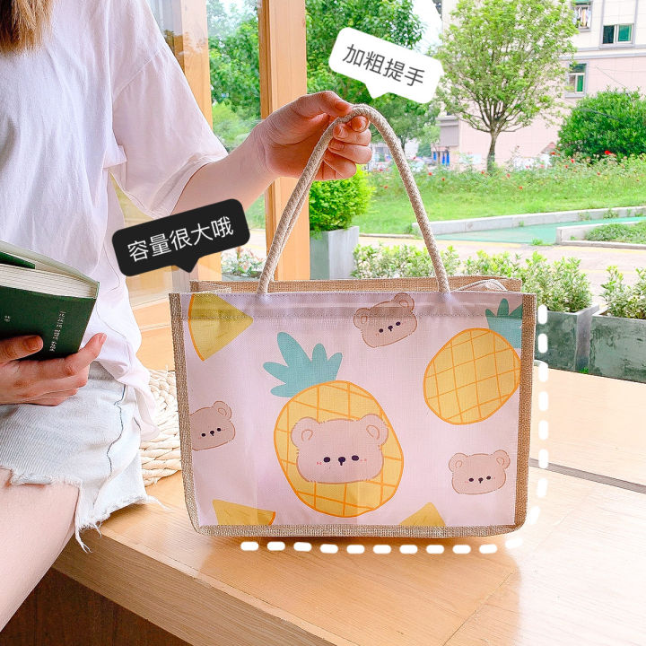 in-stock-กระเป๋าผ้าฝ้ายและผ้าลินินน่ารักกระเป๋าช้อปปิ้งญี่ปุ่นความจุขนาดใหญ่-ins-กระเป๋าสะพายข้างหญิงเดี่ยว