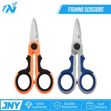 Stainless Steel Fishing Scissors Serrated Portable Cut For Fishing
