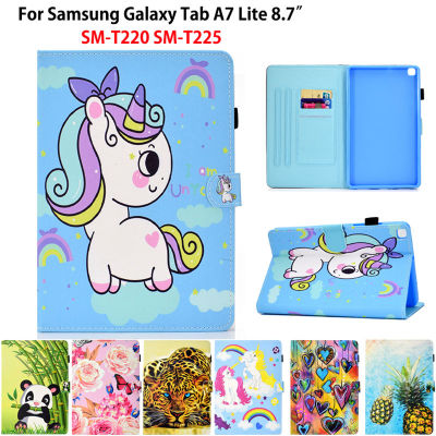 สำหรับ Samsung Galaxy Tab A7 Lite 8.7 SM-T220 SM-T225 T220 T225กรณีแท็บเล็ตแฟชั่นทาสีนุ่ม TPU กรณีกลับ