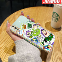 JIUMOO เคสปลอกสำหรับ Samsung Galaxy A01 Core เคสโทรศัพท์กันกระแทกขอบด้านข้างลายการ์ตูนมอนสเตอร์เคสนิ่มเคลือบหรูหราแบบดั้งเดิมกรอบหลังเต็มรูปแบบเคสป้องกันกล้อง