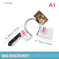 ?【Lowest price】TANG ที่คาดผมฮาโลวีนปาร์ตี้ฮาโลวีนปาร์ตี้งานคอสเพลย์มีดเลื่อยขวานปลอมเลือดสยองขวัญ