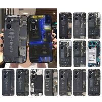 Phone Case for OPPO A57S A54 A74 A94 A54S A53S A53 A52 A9 A5 A15 A16 A17 A91 A96 A76 Battery Motherboard Circuit board Case