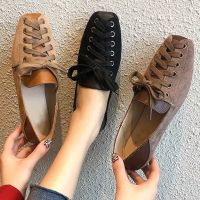 CODxdrrf5157 A kind of Ready Stock A kind of Net red single shoes womens spring and summer new style Doudou shoes flat bottomed Korean version versatile student lace up small leather shoes social fashion