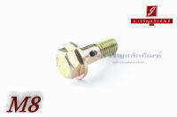 น็อตน้ำมัน Oil Bolt ขนาด M8x1.0x20 แบบ 1 รู