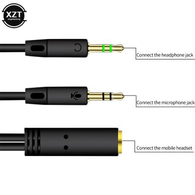 New AUX Cable Jack 3.5mm Audio Cable 3.5 Mm Jack Stereo Audio Male To 2 Female Headset Mic Y Splitter Cable Adapter Dropshipping Cables