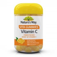 Natures Way Vitamin C Vita Gummies เนเจอร์สเวย์ วิตามินซี เยลลี่ วิตามิน สำหรับผู้ใหญ่ รสส้ม ขนาด 120 เม็ด 17793