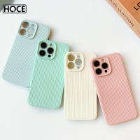 HOCE เคสสำหรับไอโฟนโทรศัพท์มือถือลายสีทึบแฟชั่น13 14 Pro Max 14 13 13 12 Pro กันกระแทกพร้อมฝาครอบกล้องเต็มรูปแบบ