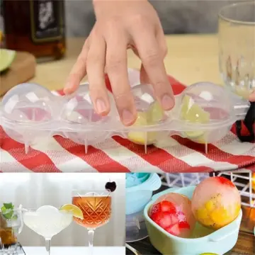 4 Ice Ball Molds Cavity Round Ice Cube Maker DIY Bar Party Cocktail 4-hole  Tool