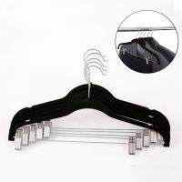 10x Velvet Hangers With Clips Trouser Coat Non-Slip Thin 360° Swivel