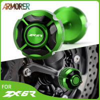 อุปกรณ์เสริมรถจักรยานยนต์ด้านหน้าเพลาส้อมล้อ Slider Falling Protector สำหรับ KAWASAKI ZX6R ZX10R ZX 6R ZX 10R ZX6 R R ZX-6R