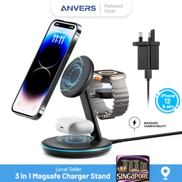 UGREEN 2-in-1 Magnetic Wireless Charging Station, with MagSafe Charging  Stand for iPhone 15/14/13/12 Series and AirPods Series 