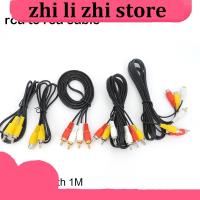 zhilizhi Store 1meter Audio 2 3 RCA Cable male to 2 3 RCA female Jack Plug Stereo to 2RCA 3RCA Socket AV Adapter connector cord  Media Player