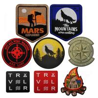 3D Embroidered Wolf Roar Patch Armband Jungle Sunrise Mountain Camping Scenery Compass Backpack Sticker Jacket Patch Haberdashery