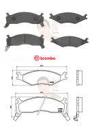 P30 006B ผ้าเบรก F (แท้ BREMBO รุ่น Black) KIA สปอร์ตเทจ Sportage 2.0 4x4 ปี94-00