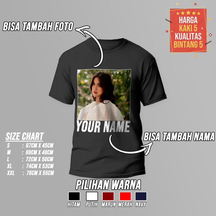 Tuah Store Custom Kaos Couple Bebas Tambah Foto Dan Nama Bebas