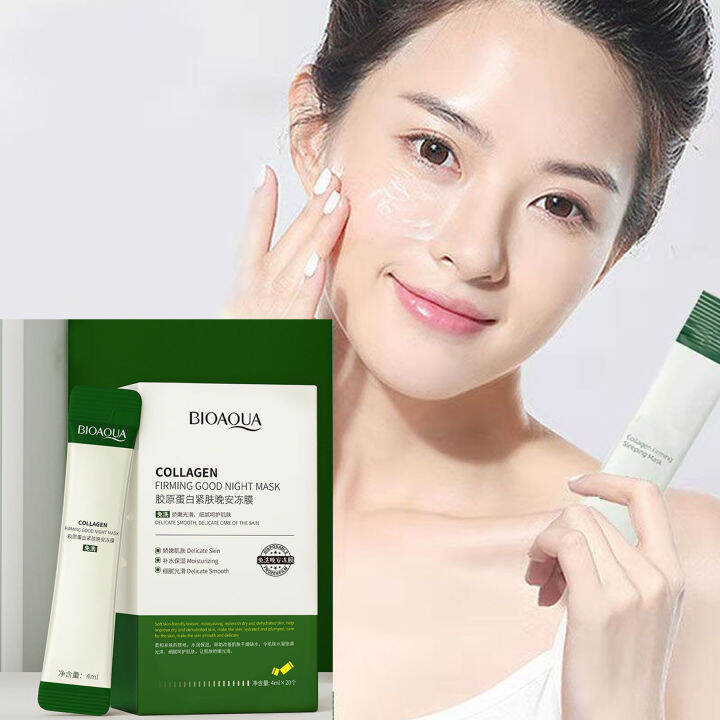 RIGHTCLICK [20PCS/BOX] BIOAQUA Collagen Firming Sleeping Mask For Anti