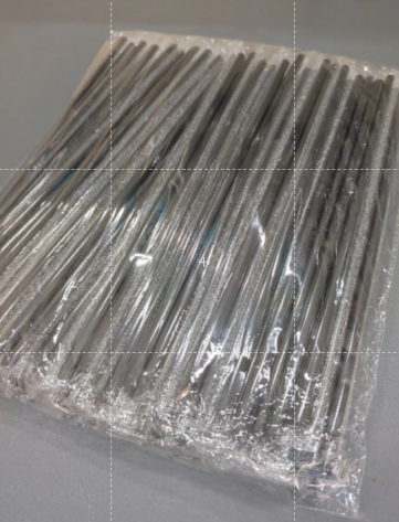 Slim Pointed Hard Straw 21cm 23cm Individually Packed Thin Straw Black ...