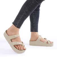 Comwarm Fashion Platform Sandals Women EVA Insole Clogs With Arch Support Adjustable Buckle Slippers Feamle Outdoor Beach Slides