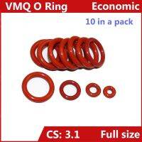 【hot】✼✆◈  Tichkness 3.1mmSilicone Rubber O Ring VMQ O-RingOil Gasket WasherPack of 10PcsOD 10mm - 100mm