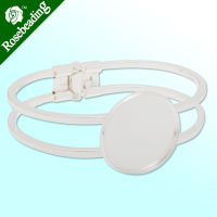 Silver Plated Adjustable Bracelet Setting With 25MM Round Bezel,Cuff,bezel blank,Sold 10PCS Per Lot