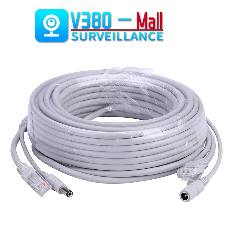 10M DC+ RJ45 Ethernet Cable Power CCTV Network Lan Cable For NVR