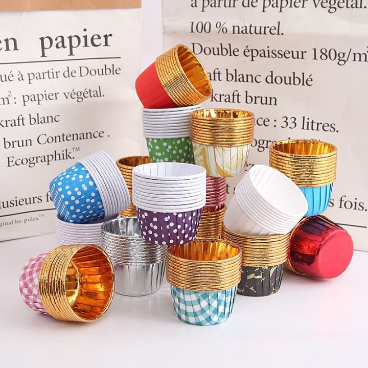 50Pcs Cupcake Paper Cups Wrapper Cake Mold Muffin Cupcake Liners