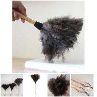 TAC Feather Fur Brush Duster Dust Cleaning Tool Wooden Handle Anti-static Soft For Home New